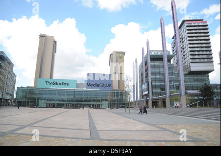 Media City a Salford Quays home per la BBC e ITV Granada Foto Stock