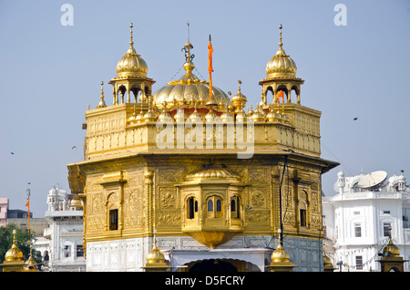 La religione sikh tempio d'oro di Amritsar Punjab, India Foto Stock