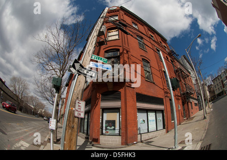 Downtown Yonkers nella contea di Westchester nello Stato di New York Foto Stock