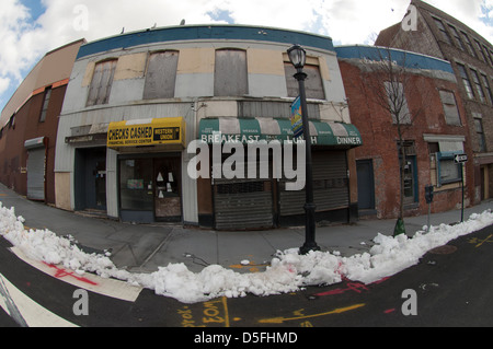 Downtown Yonkers nella contea di Westchester nello Stato di New York Foto Stock