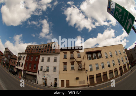 Downtown Yonkers nella contea di Westchester nello Stato di New York Foto Stock