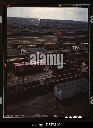 Nolo auto in Chicago e Northwestern Railroad classificazione cantiere(?), Chicago, Ill. vista generale della condizione cantiere (LOC) Foto Stock