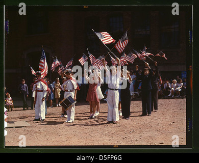 Stadio i bambini una dimostrazione patriottica, Southington, Conn. (LOC) Foto Stock