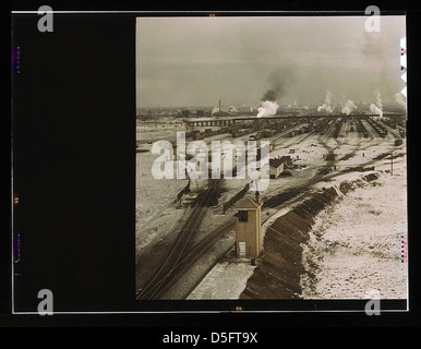 Vista generale della gobba, Chicago e Northwestern railroad cantiere di classificazione, Chicago, Ill. (LOC) Foto Stock