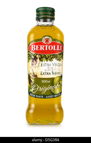Olio d'oliva, Bottiglia di Olio Extra Vergine Foto Stock
