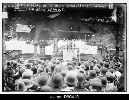 J.J. Ettor parlando di colpire i barbieri -- Union Square, N.Y. (LOC) Foto Stock