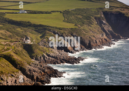 Isola di Man, Groudle Glen, Sea Lion rocce tea shop scogliere di cui sopra Foto Stock