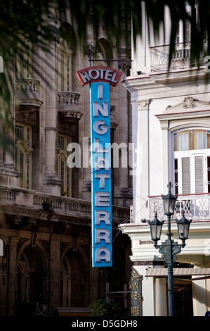 L'Hotel Inglaterra nel Parque Central Havana Foto Stock
