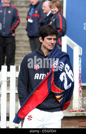 Chelmsford, Regno Unito. Il 2 aprile 2013. Alastair Cook di Essex County Cricket durante l'Essex County Cricket Team Media giorno dal County Cricket Ground. Credit: Azione Plus immagini di Sport / Alamy Live News Foto Stock