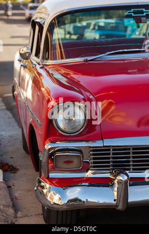 Cuba, provincia di Matanzas, Varadero, anni cinquanta-ser US-realizzato le vetture Chevrolet Foto Stock