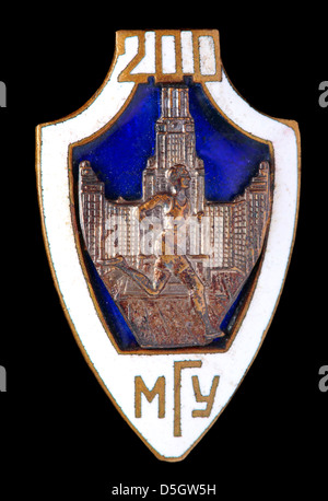 Università statale di Mosca, Russia, badge pin Foto Stock