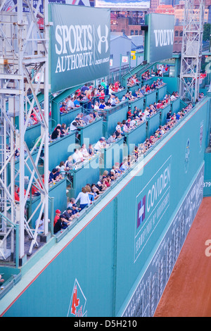 Green Monster leftfield parete Historic Fenway Park Boston Red Sox Boston ma. Stati Uniti d'America 20 maggio 2010 Red Sox versus Minnesota Twins Foto Stock