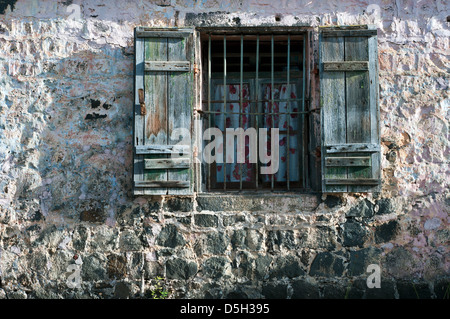 Cottage in pietra, mahebourg, Mauritius Foto Stock