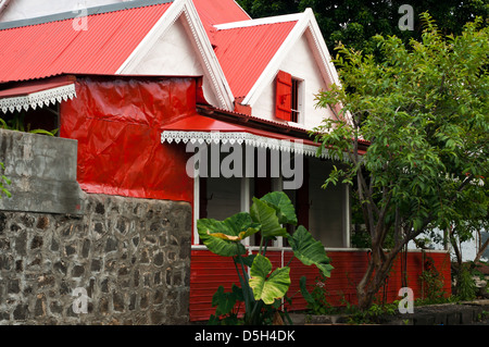 Casa creola, mahebourg, Mauritius Foto Stock