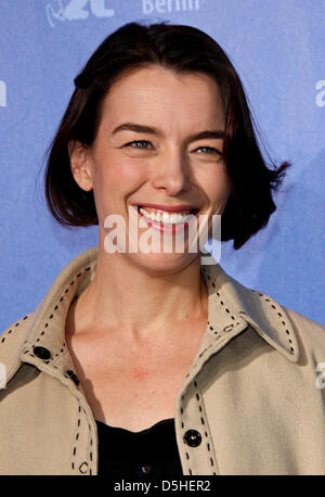 Attrice britannica Olivia Williams assiste la conferenza stampa del film "Il ghost writer' durante la sessantesima Berlinale Festival Internazionale del Cinema di Berlino, Germania, venerdì 12 febbraio 2010. Il festival si svolge fino al 21 febbraio 2010. Foto: Hubert Boesl Foto Stock