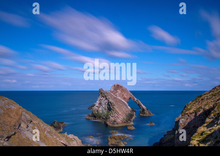 Bowfiddle Rock, Portnockie in Abderdeensire Foto Stock