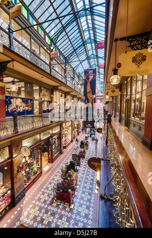 Il stile vittoriano Strand Arcade shopping mall a Sydney, in Australia. Foto Stock