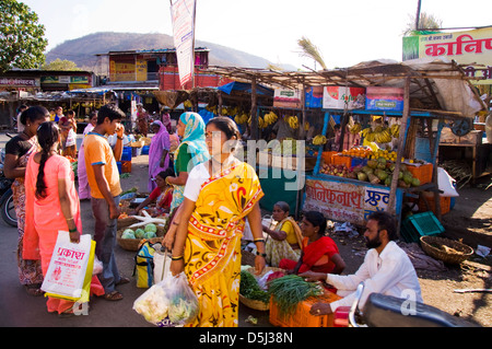 Marketplace in Paud Valle Mulshi Pune Maharashtra Foto Stock