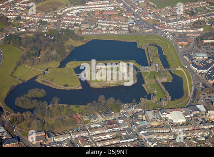 Castello di Caerphilly, Caerphilly, South Wales, Regno Unito Foto Stock