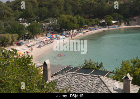 Thassos grecia isola greca di settembre il west beach a Alyki o Aliki Foto Stock