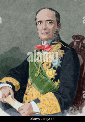 Calderon Collantes, Ferdinando (1811-1890). Politico spagnolo. Ritratto. Foto Stock