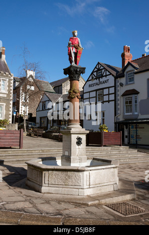 Statua di Llewellyn il grande a Conwy, Galles del Nord, Regno Unito Llewlyn il grande, Llywelyn ap Iorwerth, principe, principe di Gwynedd, wa Foto Stock