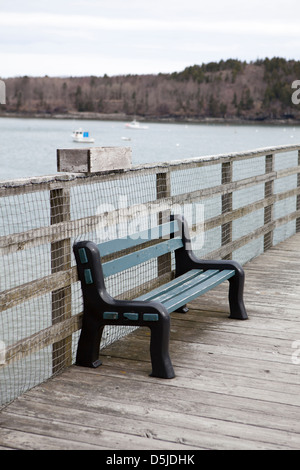 Un molo di andare in all'oceano, Bar Harbor, Maine, Stati Uniti d'America Foto Stock