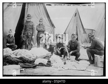 Soldati nel Camp cotone, frontiera del Texas (LOC) Foto Stock