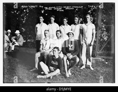 Gamma Yale, 1914 Bassa, Meyer, Tito, Sheldon, Sturtevant, Rogers, McHenry, Appleton, McLane (LOC) Foto Stock