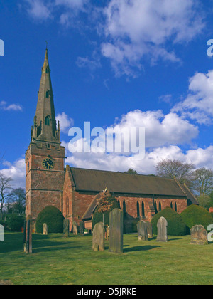 San Benedetto Biscop chiesa di Inghilterra, Chiesa Road, Wombourne, Staffordshire, England, Regno Unito Foto Stock