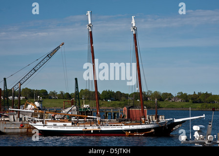 Schooner grazia Bailey, costruito 1882, a procedure Dockside Wizard in Rockland Maine. Foto Stock