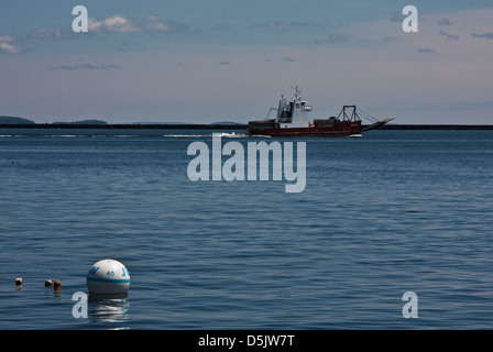 Rockland Maine, estate, una piccola inter-island ferry capi in Penobscot Bay. Foto Stock