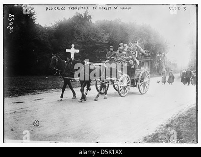 La Croce Rossa Trasporti nella foresta di Laigle (cioè Laigne) (LOC) Foto Stock