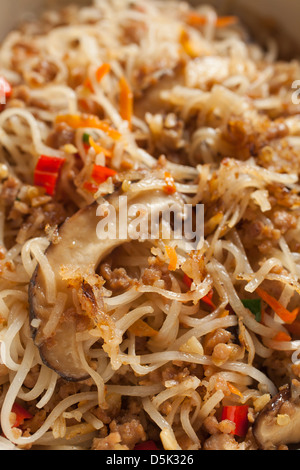 Saltate in padella spaghetti di riso con carne di maiale: Formiche salire un albero Foto Stock