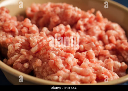 carne di maiale macinata cruda Foto Stock