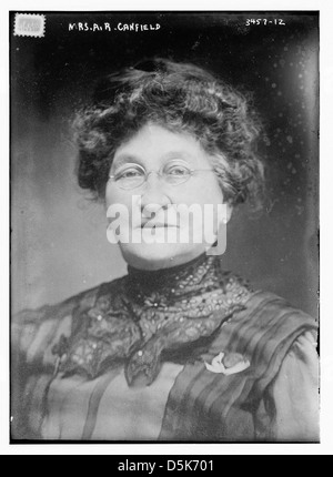 Questo ritratto raffigura la signora A.R. Canfield, un importante sindaco dell'Illinois e avvocato della temperanza all'inizio del XX secolo, catturata con gli occhiali da vista e il pizzo. Foto Stock