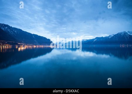 Nuvole sopra lac leman Foto Stock