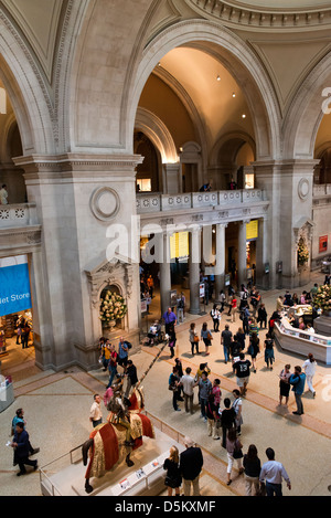 La grande sala del Metropolitan Museum of Art. Foto Stock