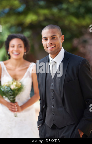 Ritratto di sposa giovane Foto Stock