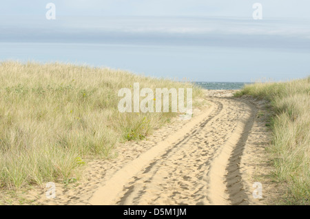 Stati Uniti d'America, Massachusetts, Nantucket, il percorso con il pneumatico via Foto Stock