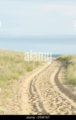 Stati Uniti d'America, Massachusetts, Nantucket, il percorso con il pneumatico via Foto Stock