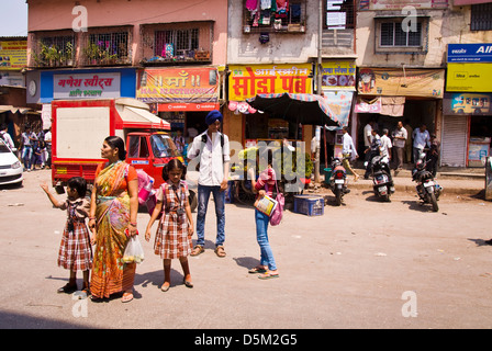 La vita quotidiana in Mumbai India Maharashtra Foto Stock