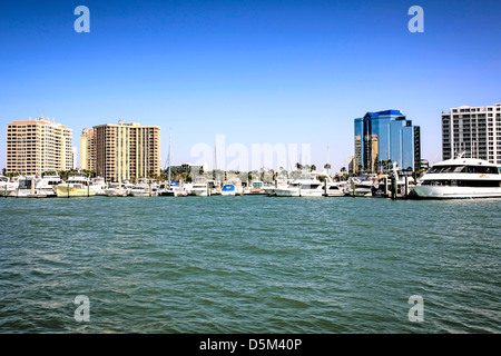 Sarasota marina e il lungomare del porto in Florida Foto Stock