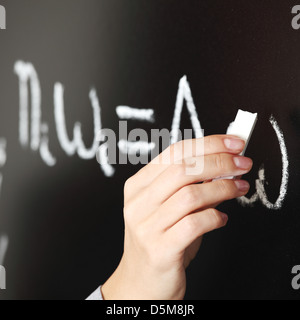 Insegnante disegnare la condizione di sincronismo di fase Foto Stock