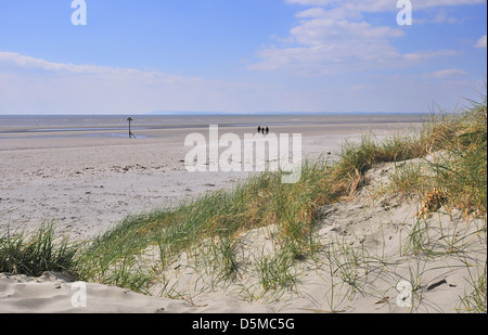 Vista della bellissima West Wittering Bandiera Blu spiaggia di sabbia sulla costa sud del Regno Unito, nelle vicinanze del Chichester, West Sussex, in Inghilterra Foto Stock