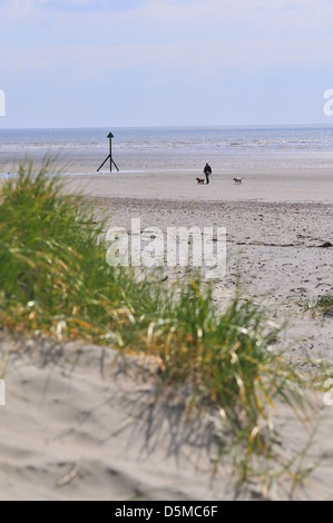 Vista della splendida spiaggia di sabbia West Wittering Blue Flag sulla costa meridionale del Regno Unito, Chichester, West Sussex, Inghilterra Foto Stock