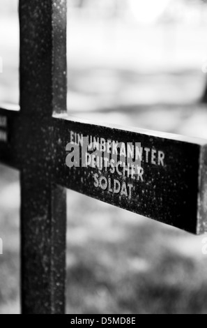 Fricourt tedesco la seconda guerra mondiale un cimitero Fricourt Francia Foto Stock