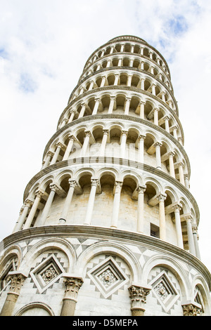 Torre Pendente in Piazza dei Miracoli o Piazza del Duomo. Foto Stock