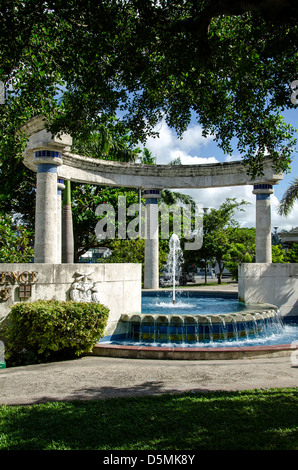 In stile classico fontana a Piazza Indipendenza, Bridgetown, Barbados Foto Stock