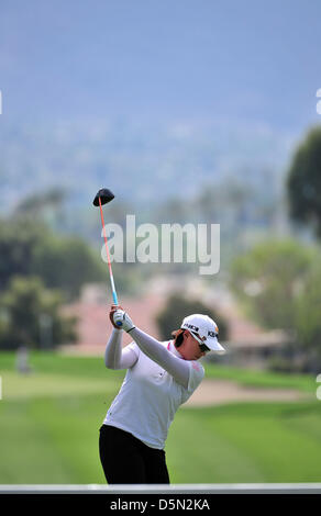 04 Aprile 2013: Amy Yang durante il primo round della Kraft Nabisco Championship a Mission Hills Country Club in Rancho Mirage, California Giovanni verde/CSM Foto Stock